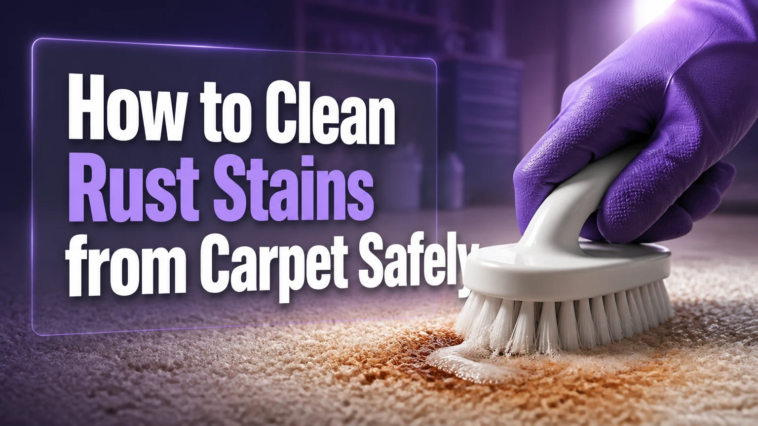 how to clean rust stains from carpet