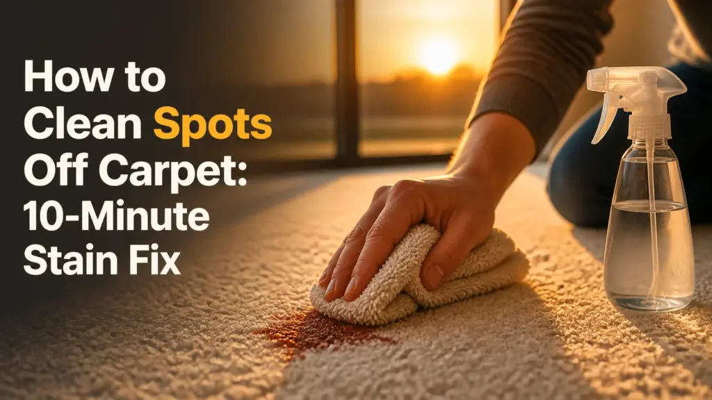 how to clean spots off carpet