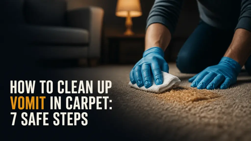 how to clean up vomit in carpet