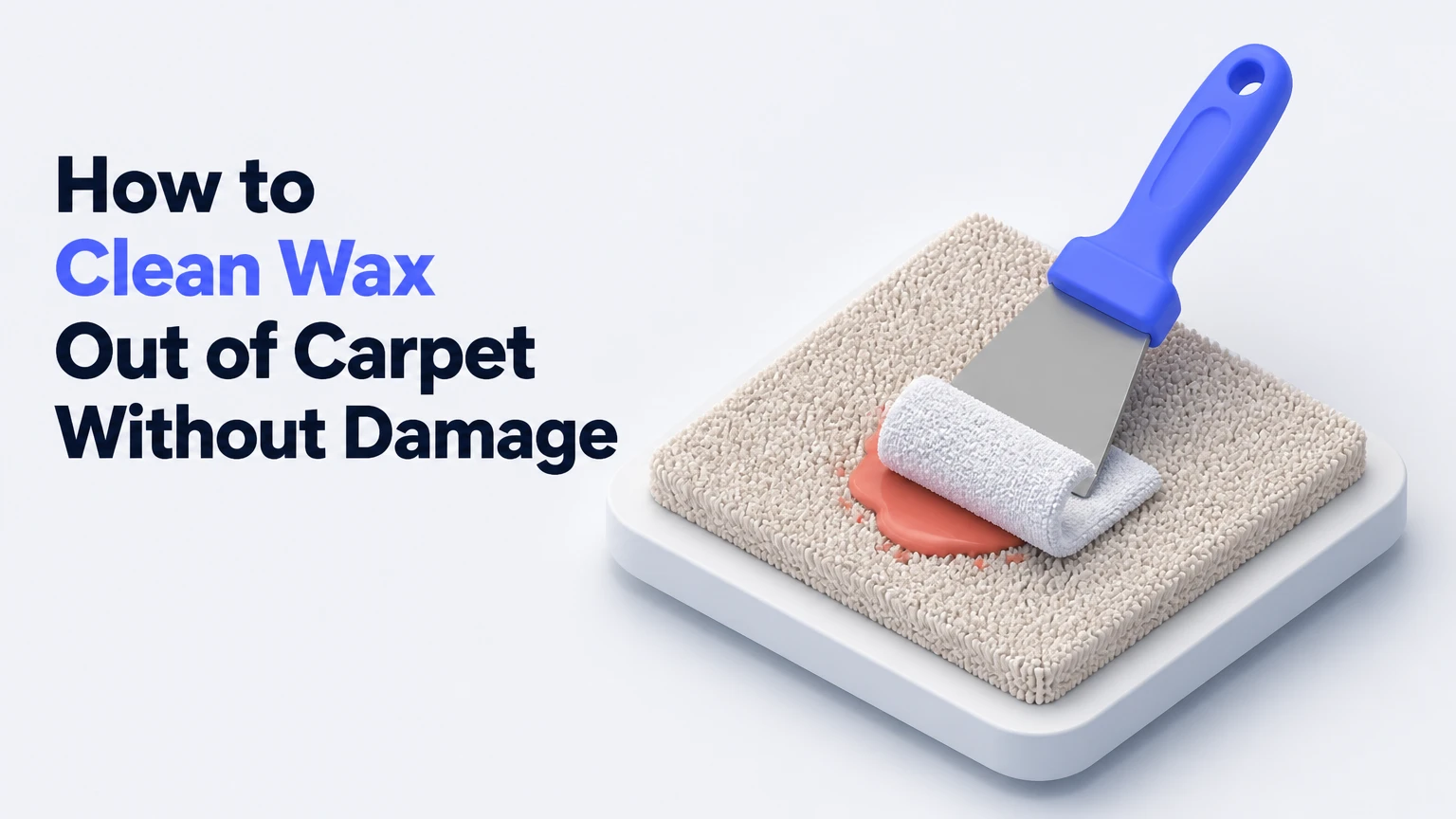 how to clean wax out of carpet without damage